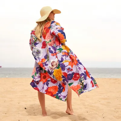 Frida Kahlo Cotton Kimono Robe – Floral Print