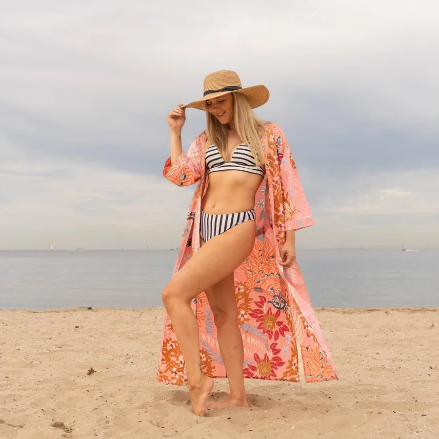 Cotton Kimono Robe – Boho Chic