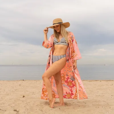 Cotton Kimono Robe – Boho Chic