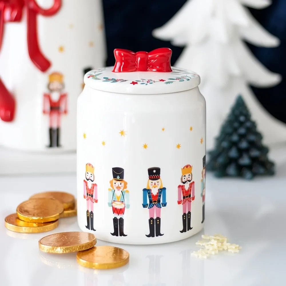 Nutcracker Storage Jar with Bow