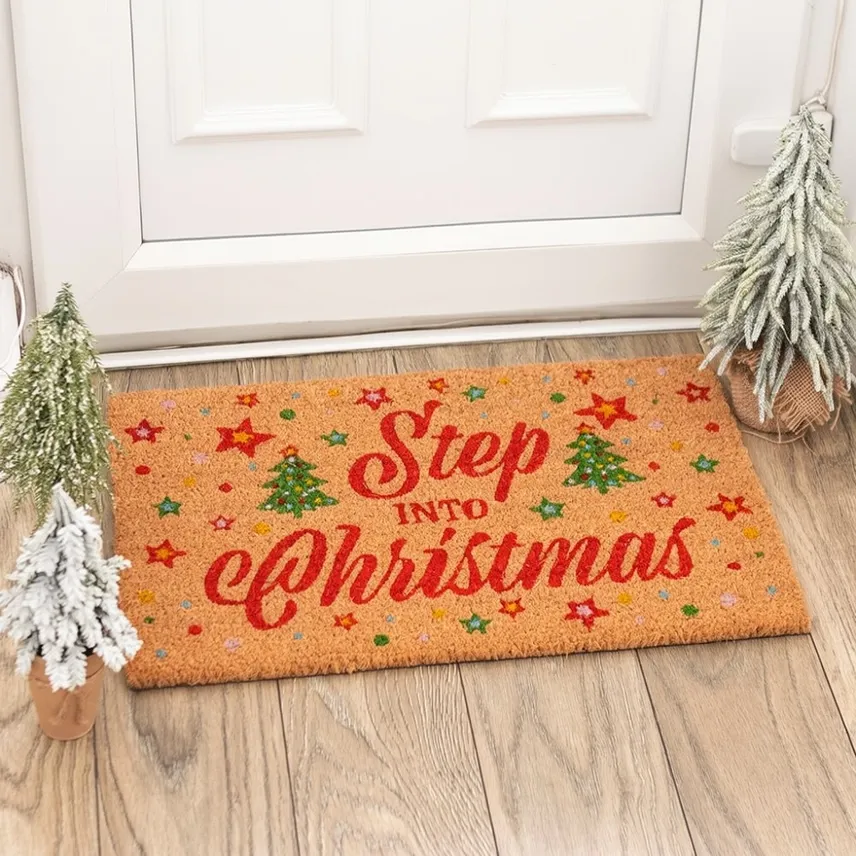 Step Into Christmas Doormat