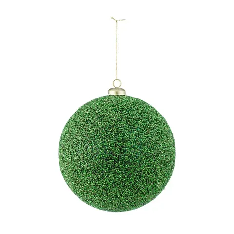 15cm Lustre Christmas Bauble – Green