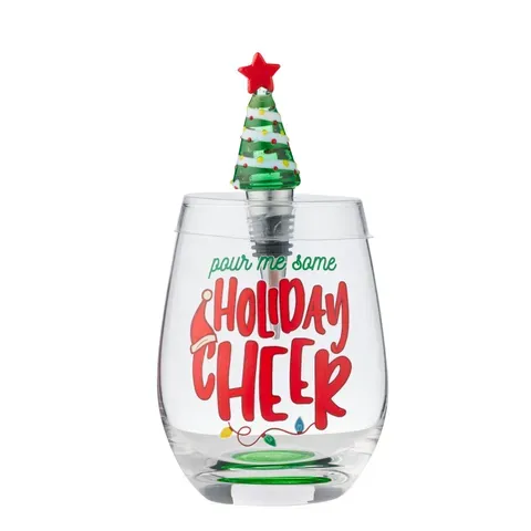 Pour Me Some Holiday Cheer Glass