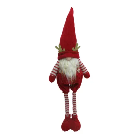 Festive Gnome with Extendable Legs -  – Red &amp; Green