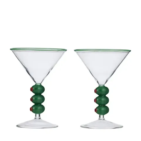 Olive Cocktail Glasses – Set of 2