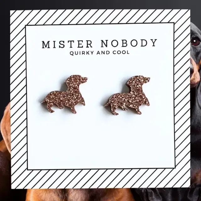 Dachshund Acrylic Stud Earrings