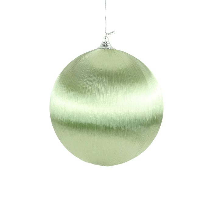 Satin Wrapped Christmas Ball – Mint | 12cm