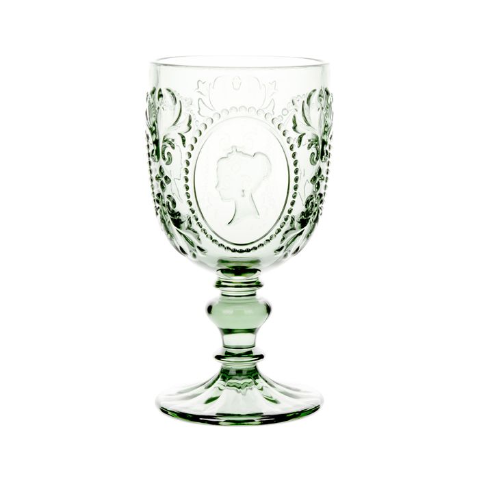 Queen Glass Goblet – Light Green