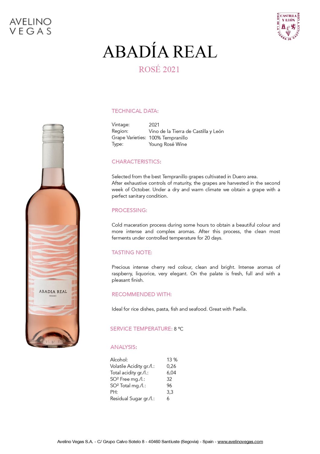 Abadia Real Screwcap 2025 Rosado