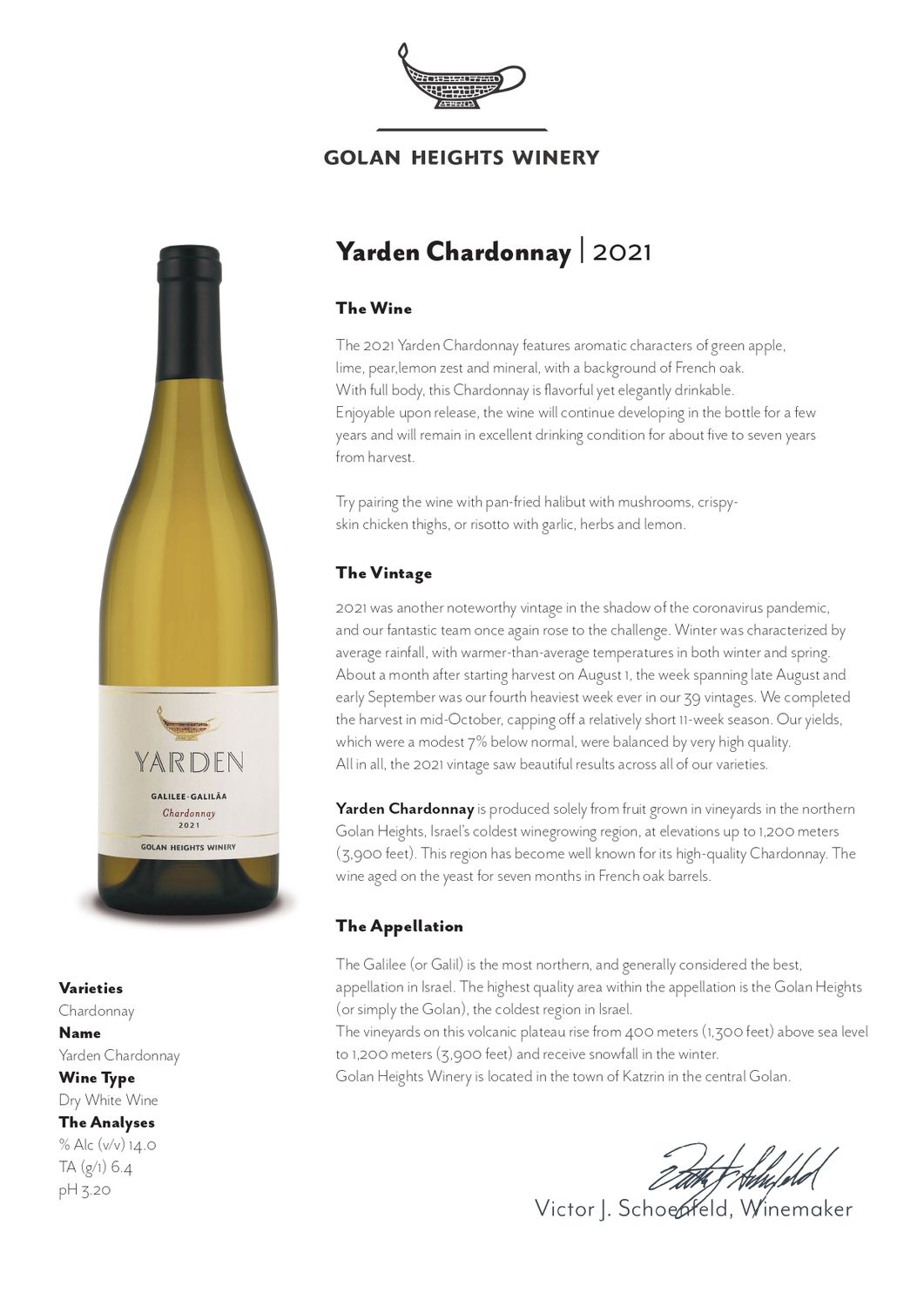 Yarden 'Chardonnay' 2024