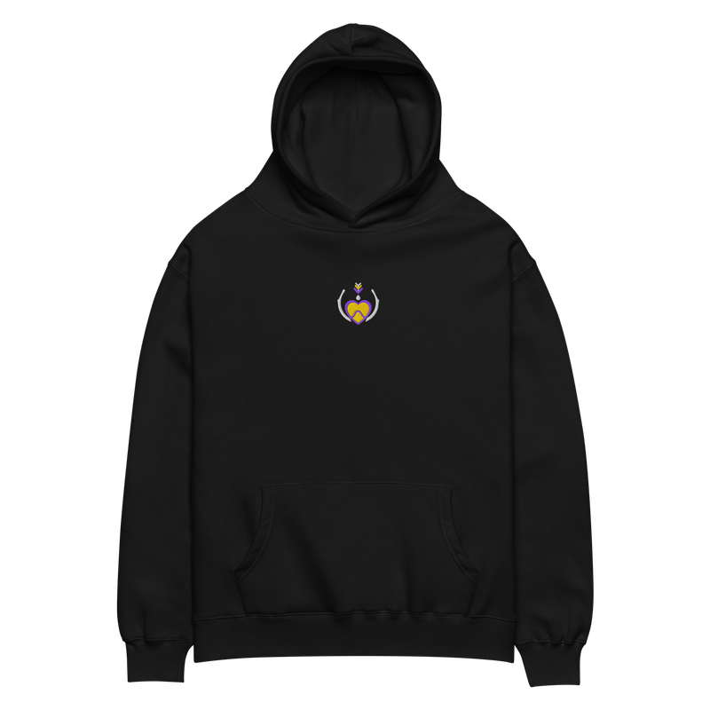 HEART OF ART Human Care Hoodie Dark Colors (Embroidered Logo)