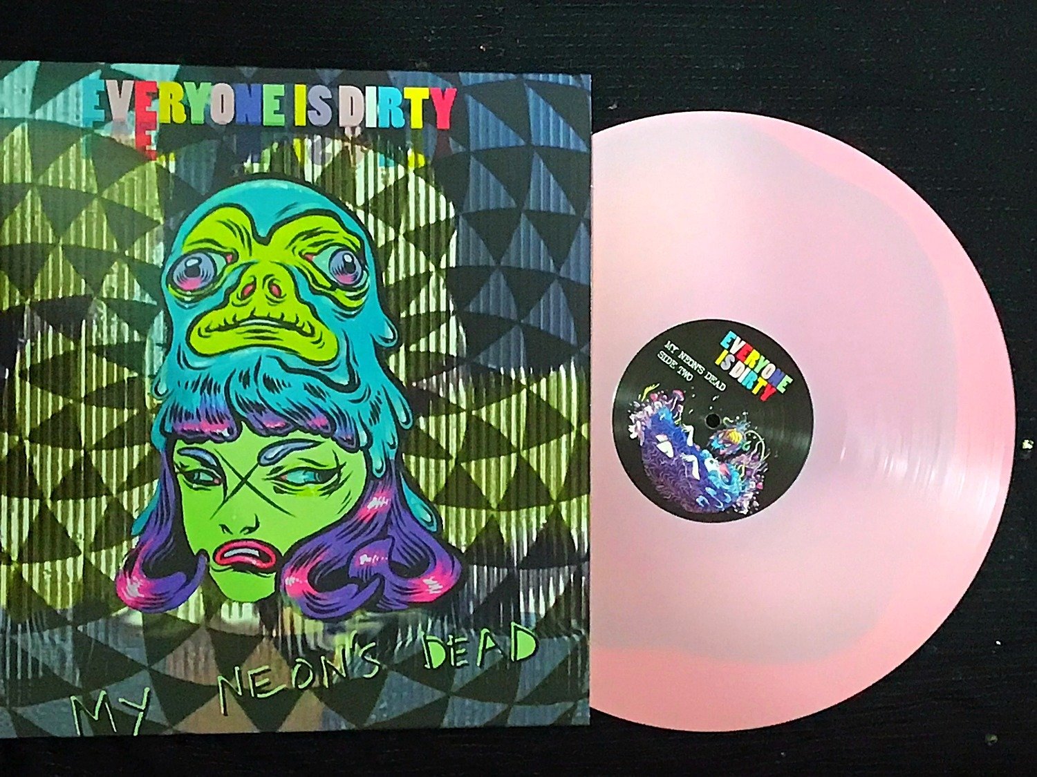 Download Limited Edition My Neon S Dead Lp On Pink Eats Black Vinyl With Lyrics Coloring Book
