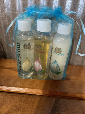 Unicorn Fibre Wash, Rinse and Power Scour Gift Set