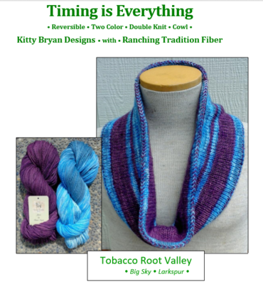 Timing is Everything...  Knitted Cowl with Homegrown Tobacco Root Valley Yarn Kit