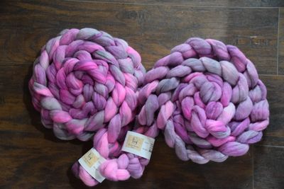Range Camp Blend Targhee , Rose &amp; Silk Combed Top ~ Limited Supply
