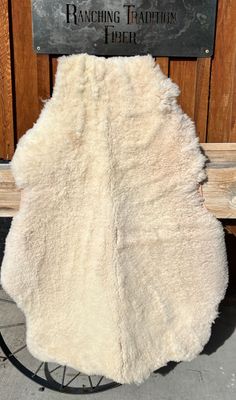 Targhee Rambouillet Sheep Hide - White