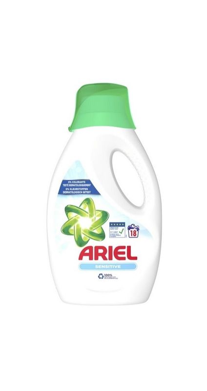 Ariel 18 wasbeurten Sensitive Skin 900ml