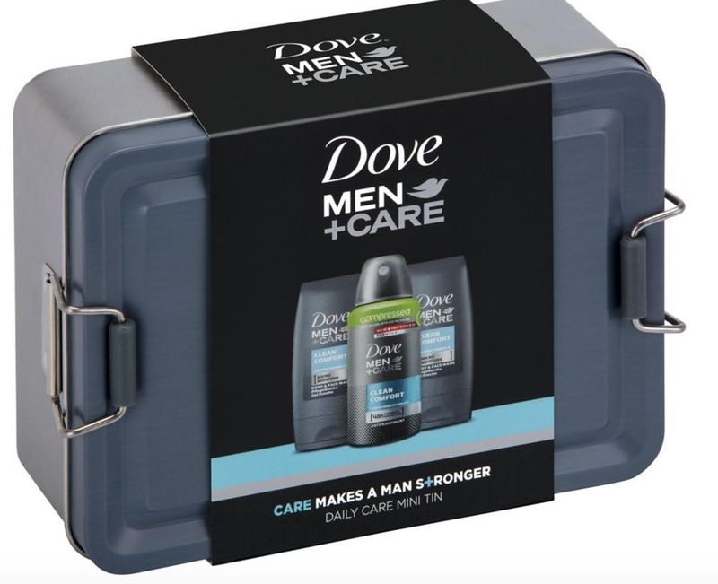 Dove MEN +CARE Essentials Tin Gift Travel Set