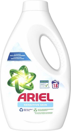 Ariel 18 wasbeurten Sensitive Skin 900ml