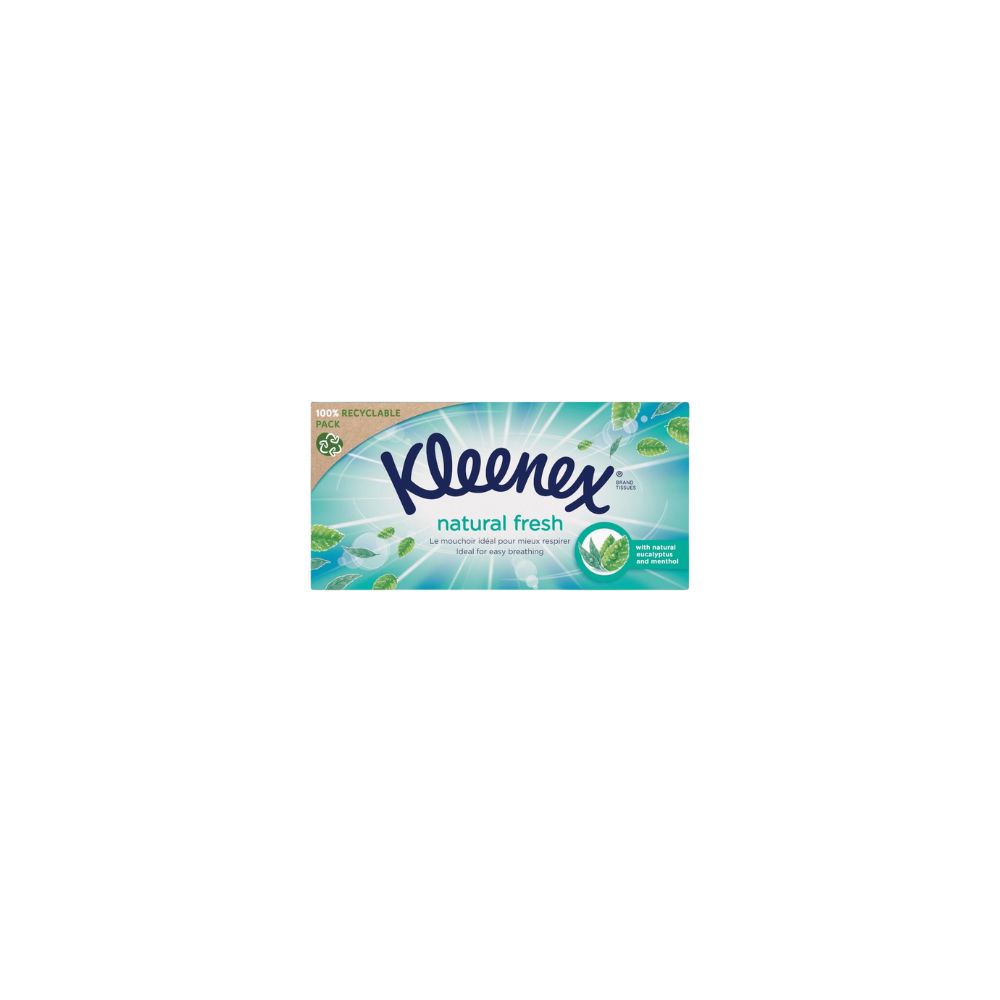 Kleenex natural fresh zakdoekjes met eucalyptus &amp; menthol