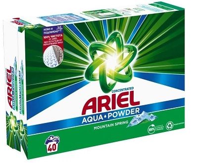 Ariel 40 Wasbeurten Aqua Powder Mountain Spring 2,6kg
