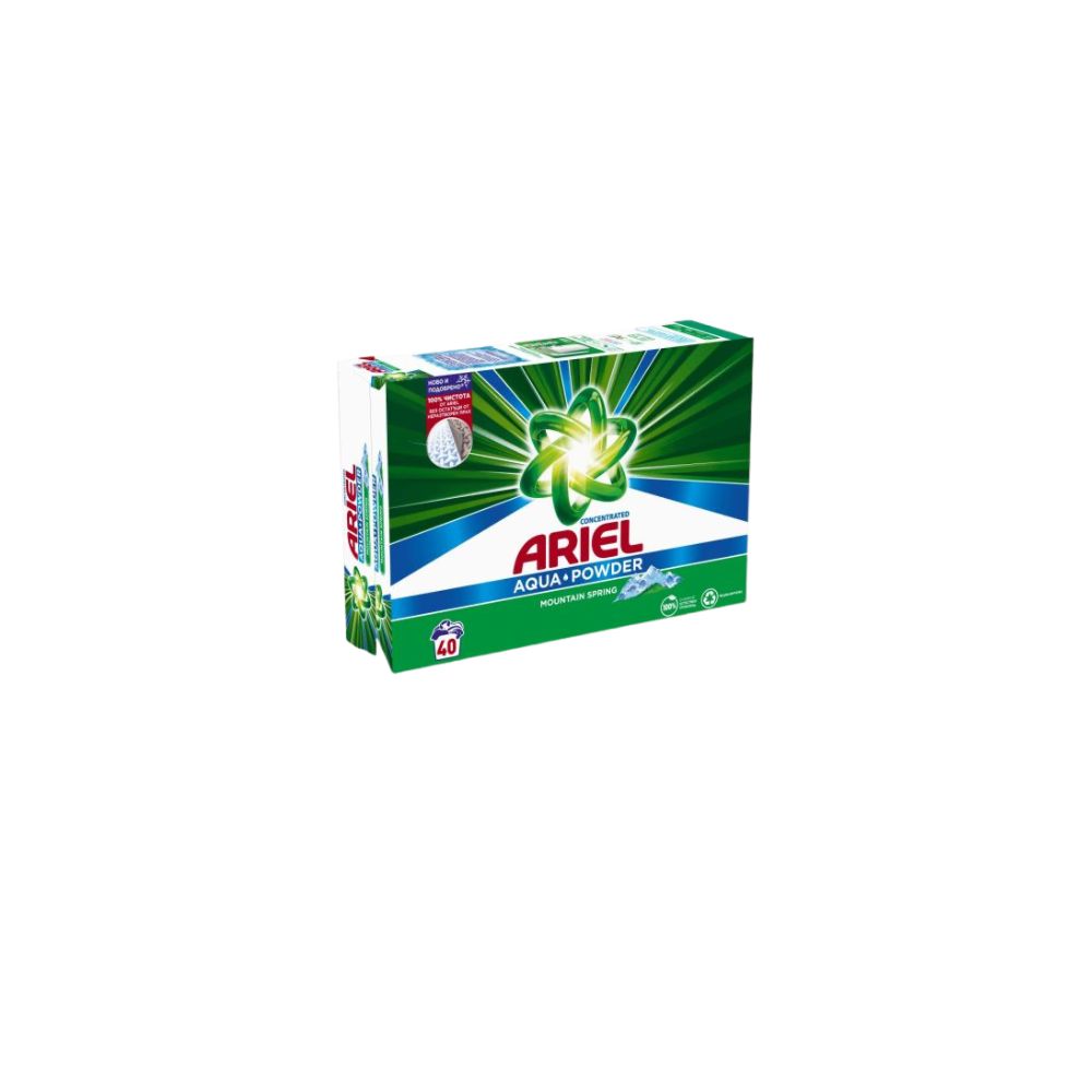 Ariel 40 Wasbeurten Aqua Powder Mountain Spring 2,6kg