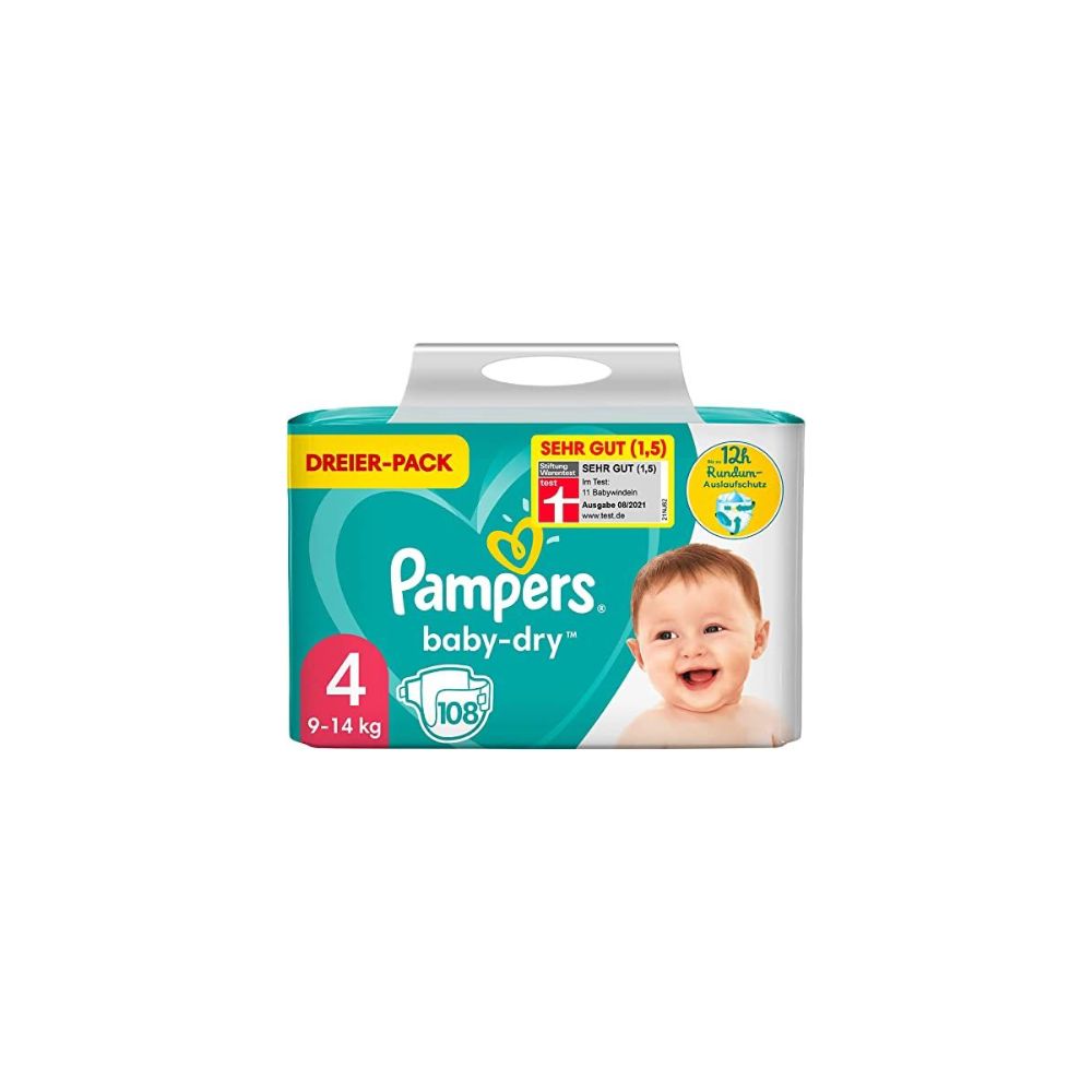 ​Pampers Baby-Dry Maat 5 (9–14 kg) Maxi Pack 108 luiers