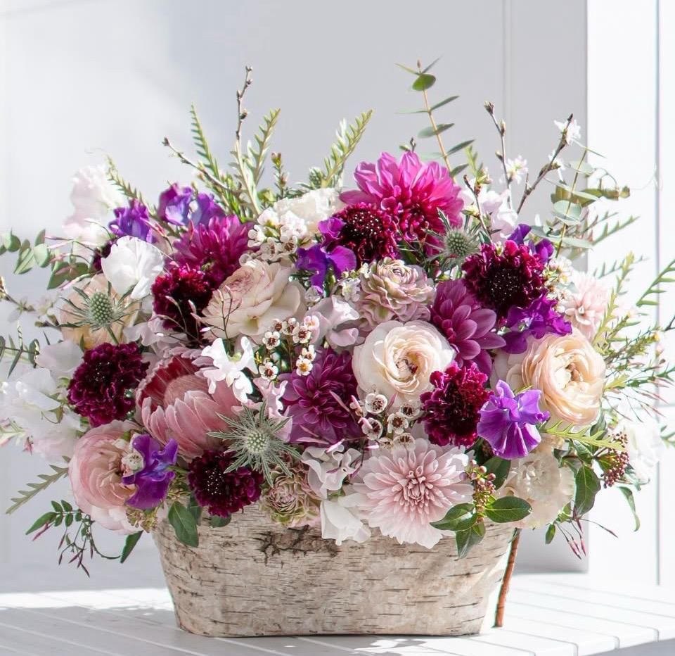 Composition Colorée Rose