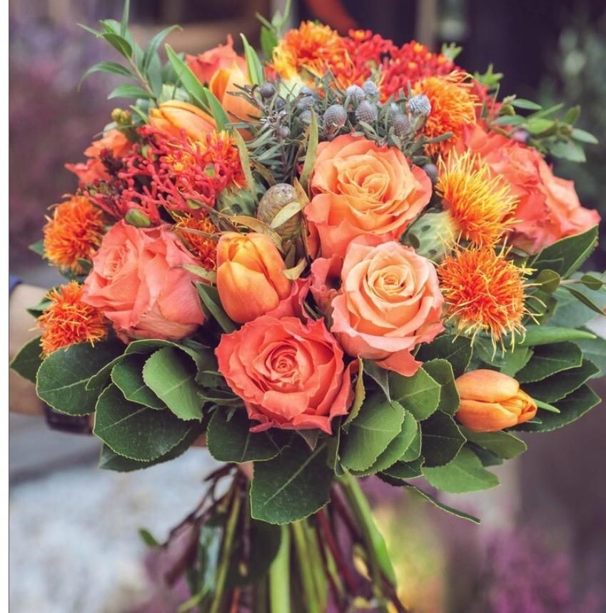 Bouquet Rond " lumière d'automne"