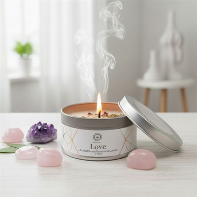 Bougie Amour pierre naturelle boîte