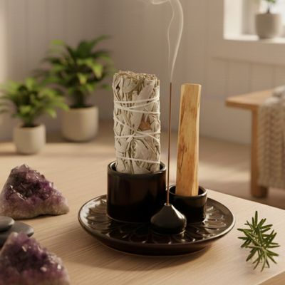 Brûle Encens - Palo Santo - Sauge en céramique