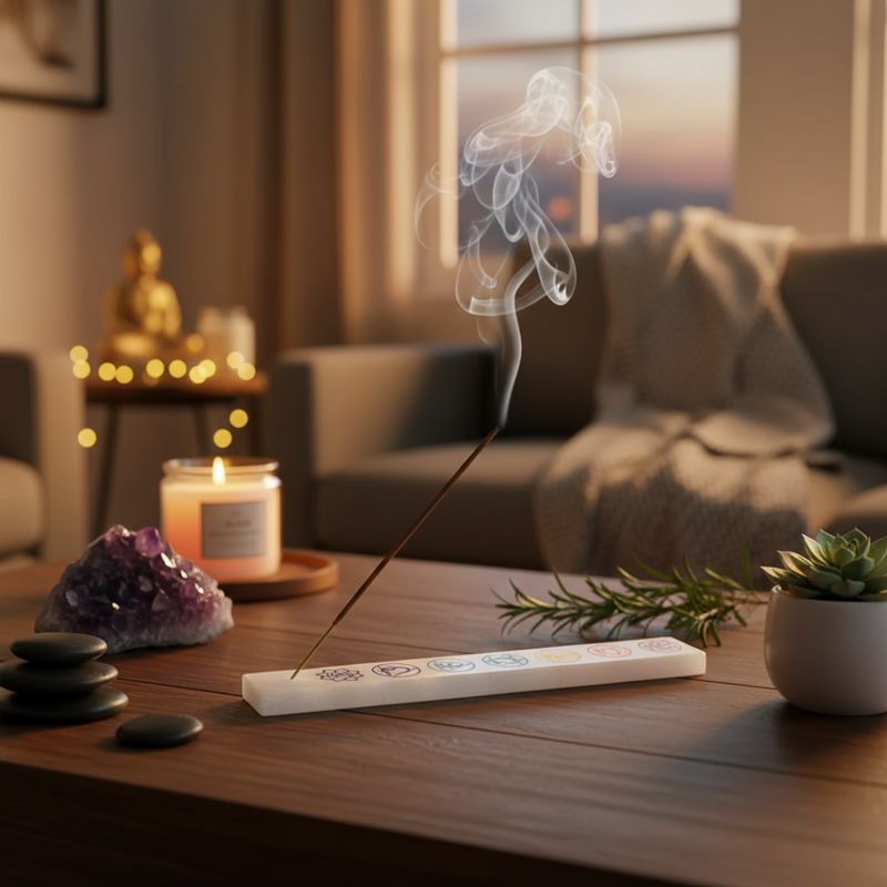 Brûle Encens 7 Chakras en Sélénite