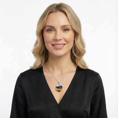 Pendentif Hexagonal 7 Chakras