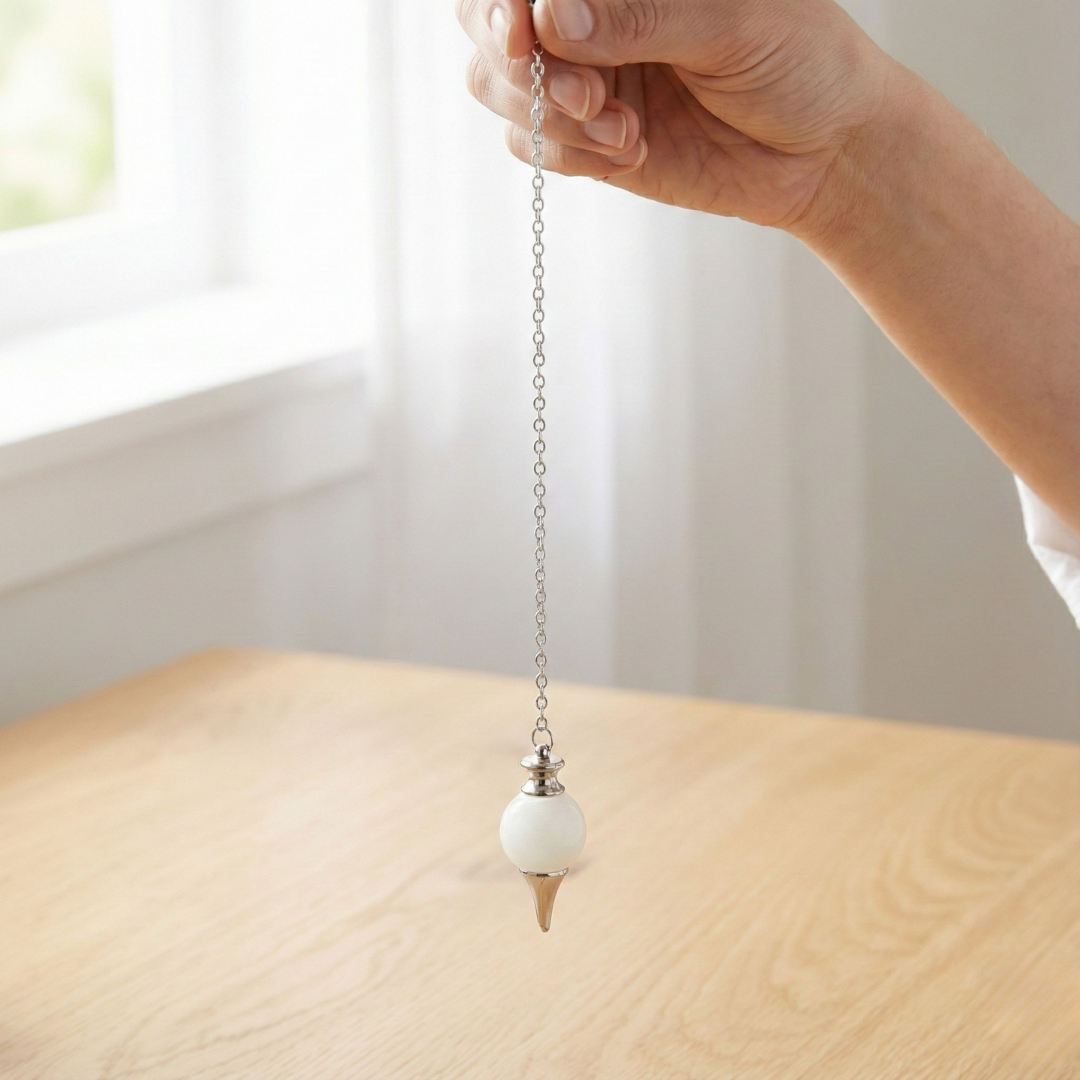 Pendule Cristal de Roche forme Boule