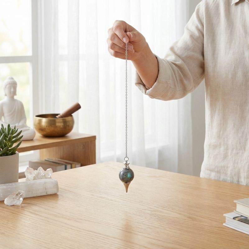 Pendule Labradorite forme Boule