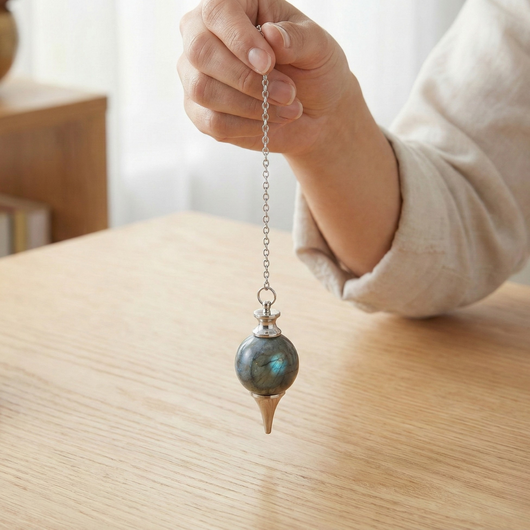 Pendule Labradorite forme Boule