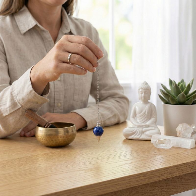 Pendule Lapis Lazuli forme Boule