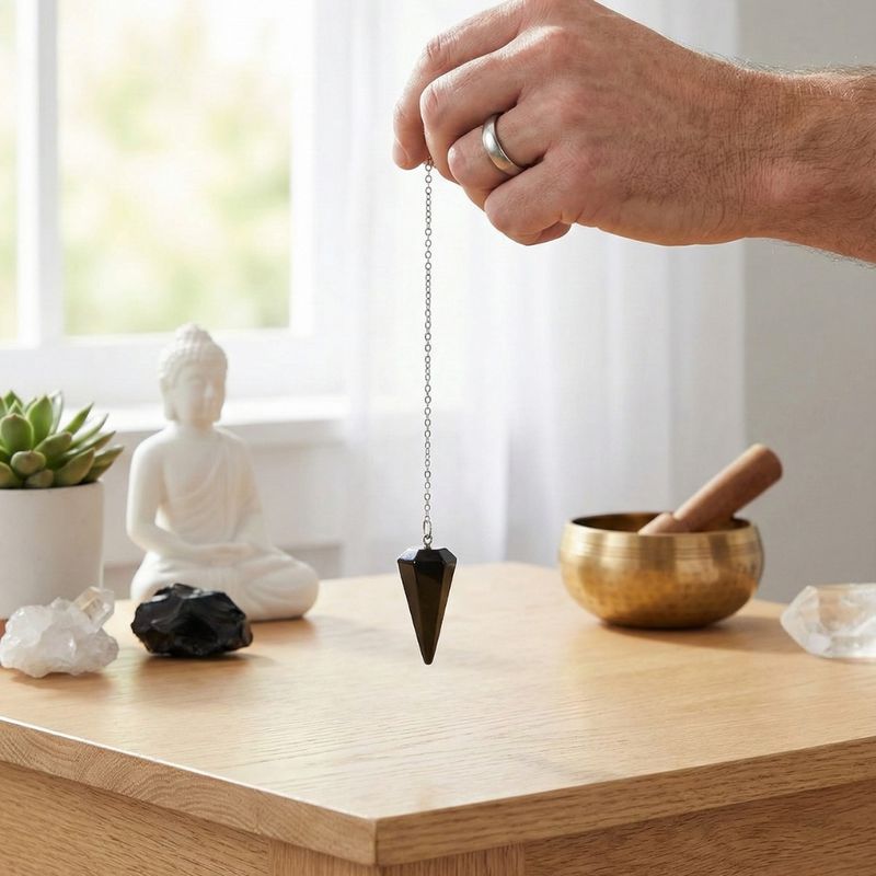 Pendule Obsidienne forme Cône