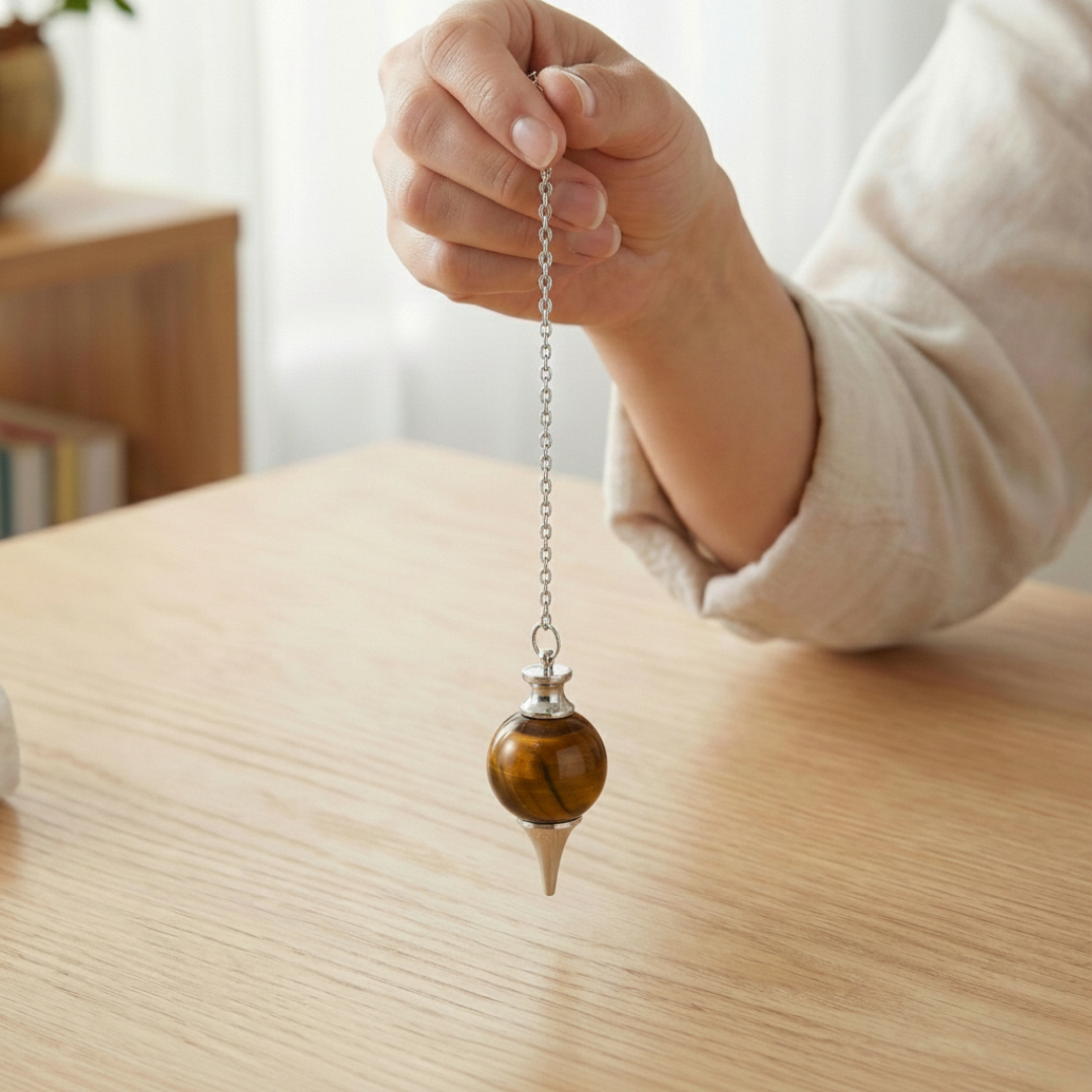 Pendule Oeil de Tigre forme Boule