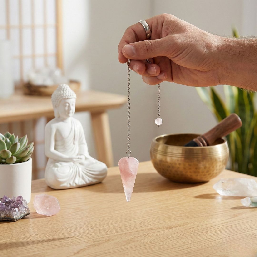 Pendule Quartz Rose forme Cône