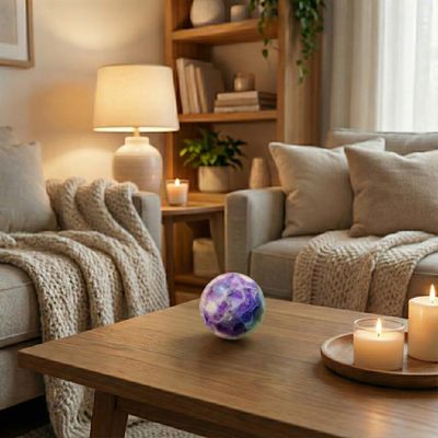 Sphère Améthyste Chevron Supérieure