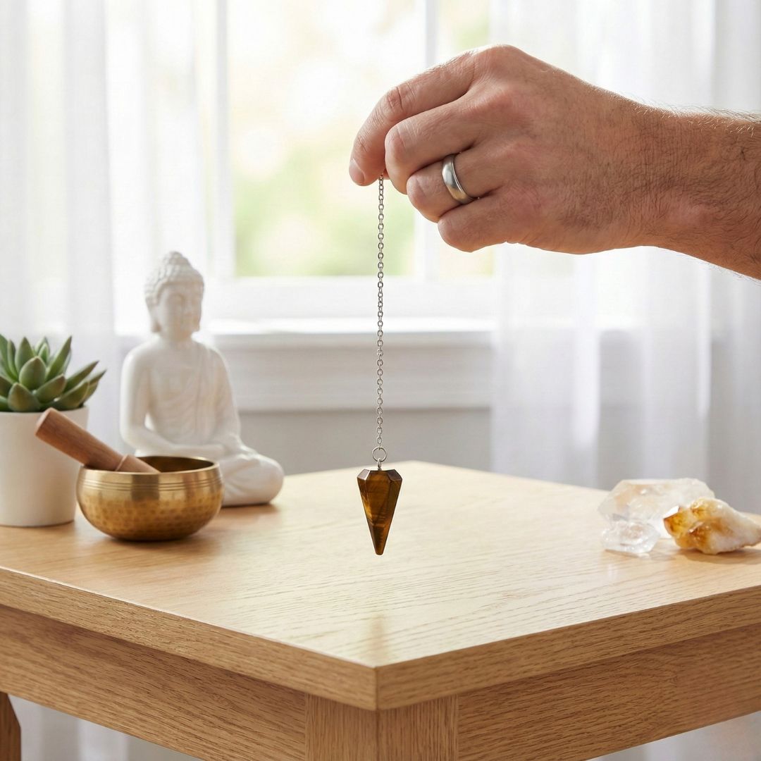 Pendule Oeil de Tigre forme Cône