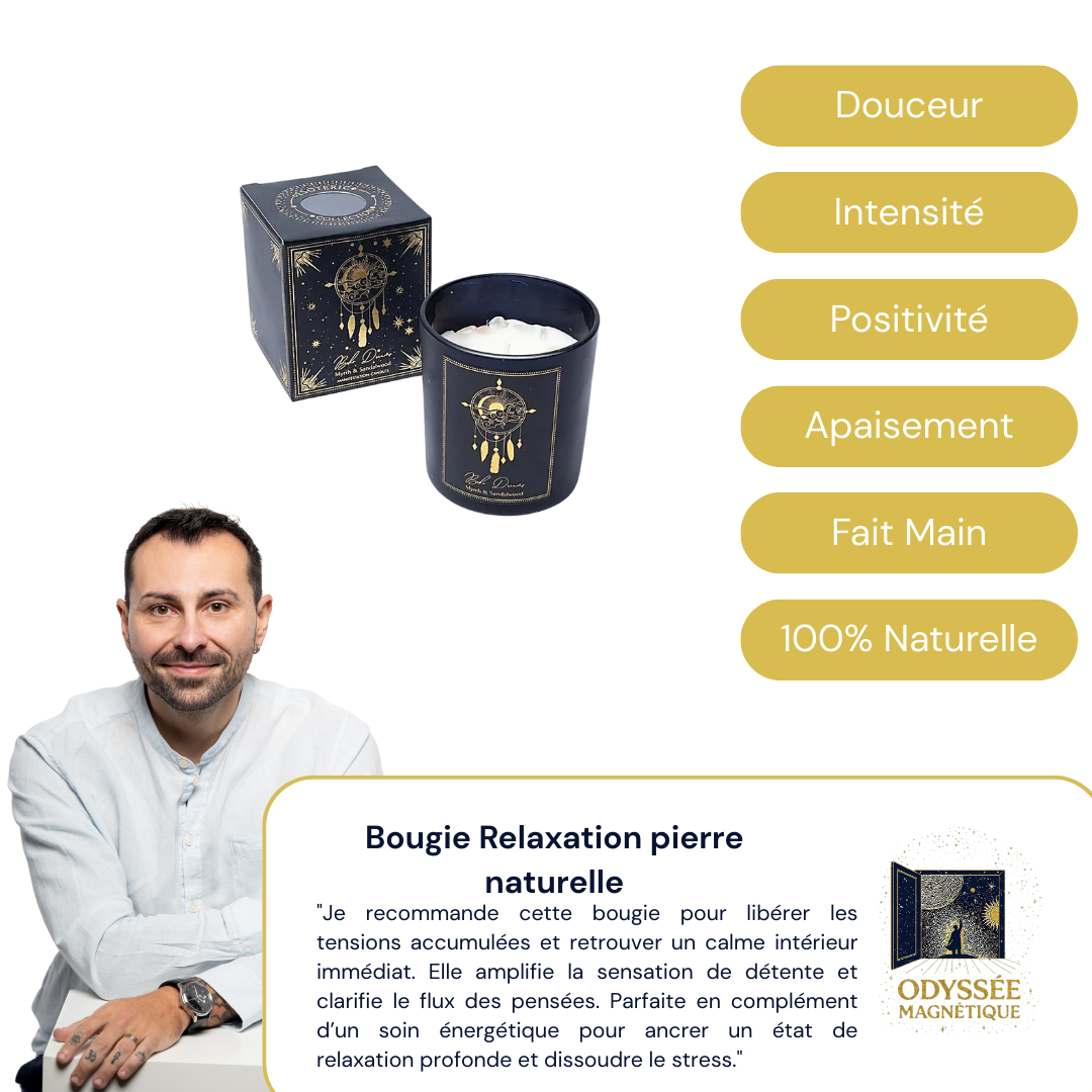 Bougie Relaxation pierre naturelle