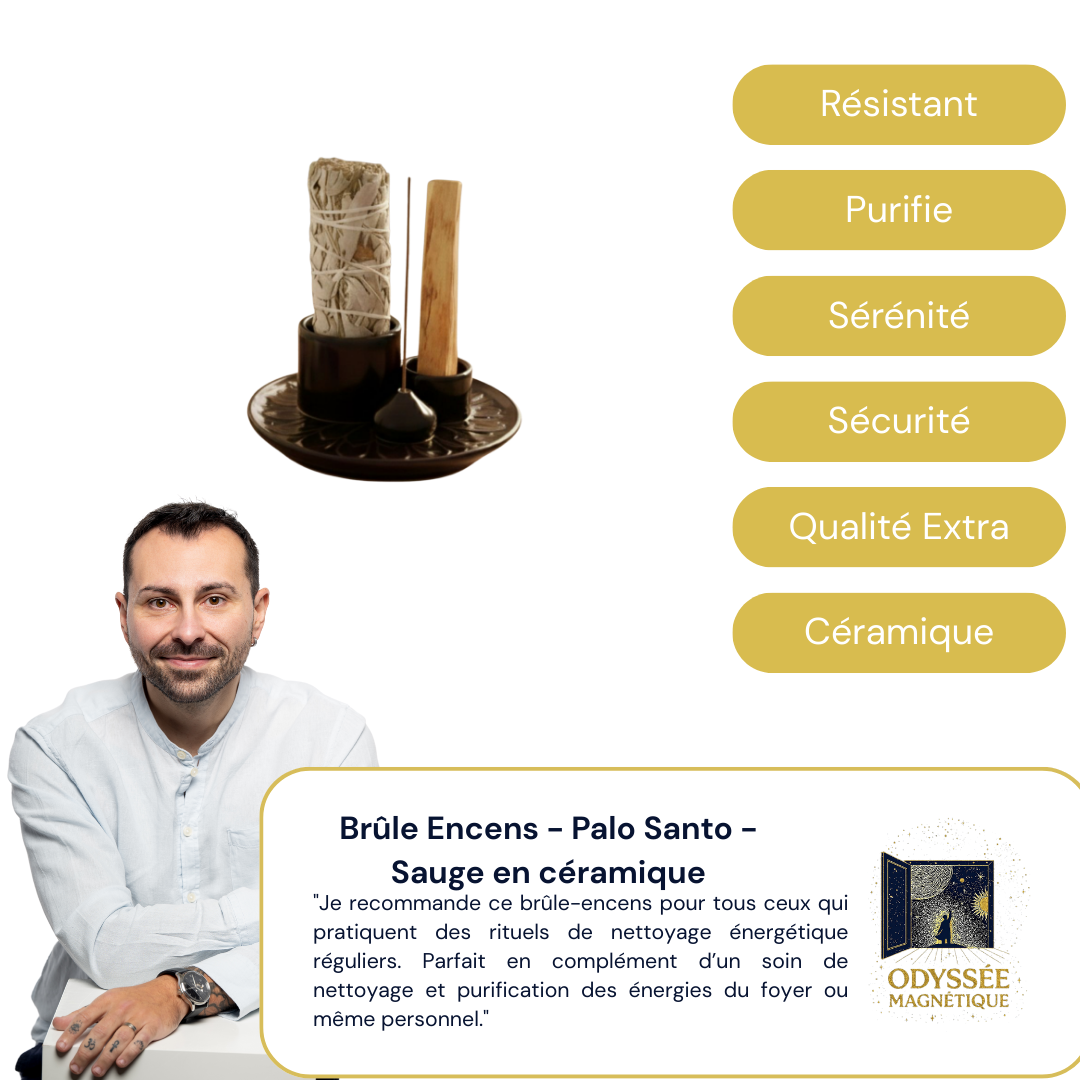 Brûle Encens - Palo Santo - Sauge en céramique