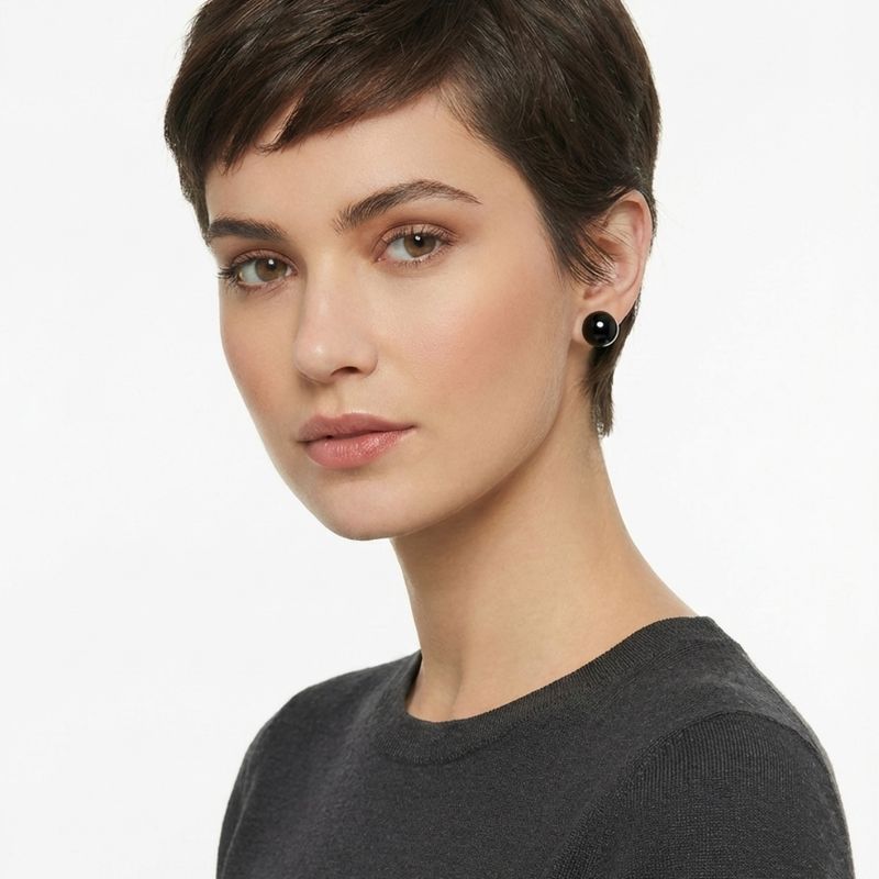 Boucles d'Oreilles Perle Tourmaline Supérieure Boucles d'Oreilles Perle Tourmaline Supérieure