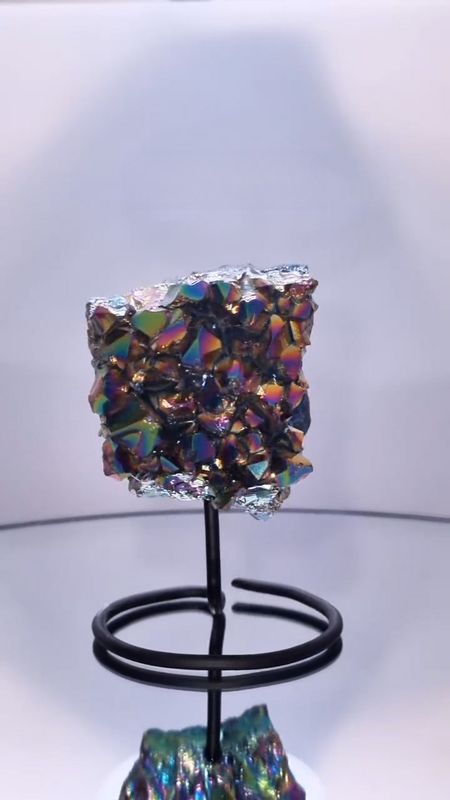 Druse Améthyste Quartz Aura d'Exception sur Présentoir numéro 37