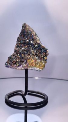 Druse Améthyste Quartz Aura d'Exception sur Présentoir numéro 38