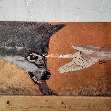 "Reluctant Trust" Original Acrylic Painting on Canvas 2018