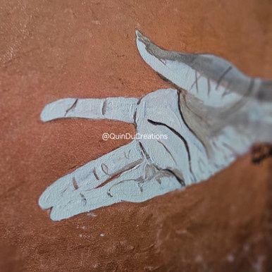 "Reluctant Trust" Original Acrylic Painting on Canvas 2018