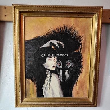 &quot;Escort&quot; Original Acrylic Painting on Canvas